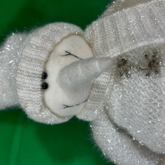 Snowman Plush Christmas Figure Weighted Feet Standing - Picture 6 of 9